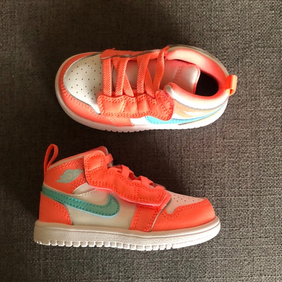 neon orange jordans